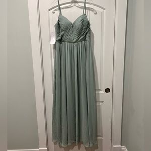 Azazie size 12 agave Lisbon bridesmaids dress